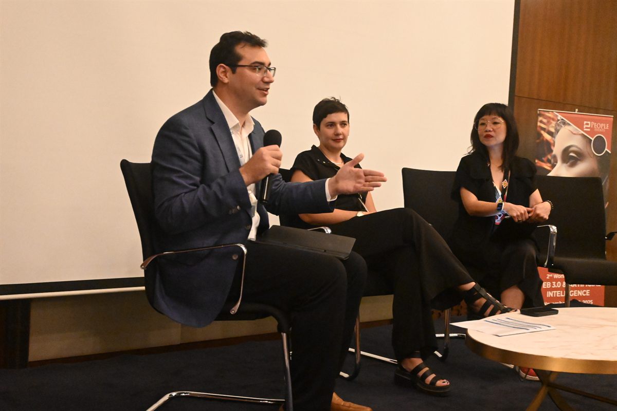 Panel participation during an industry event.