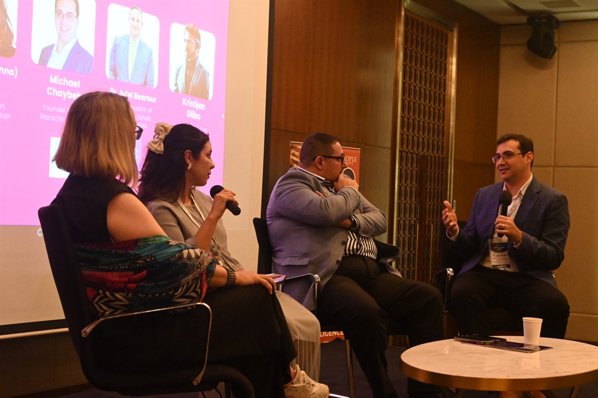Panel participation during an industry event.